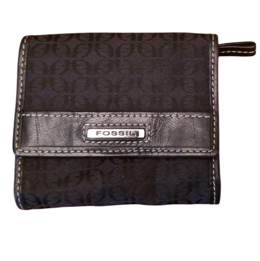 Fossil Trifold Black Signature Wallet